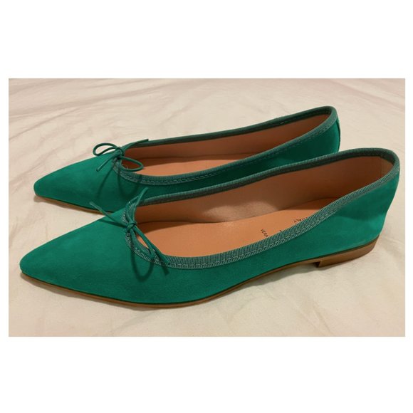 Pettegola Turquoise Suede Ballerina - NEW - Picture 2 of 4
